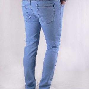 شلوار مردانه جین راسته آبی کمرنگ
