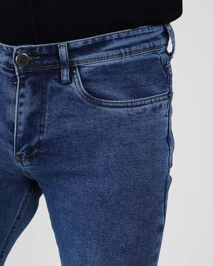 شلوار جین پارچه خارجی سایز بزرگ آبی